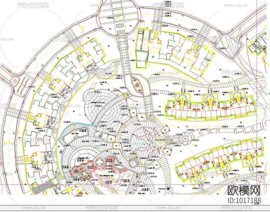中海康城全套景观CAD施工图下载（渲染图1）
