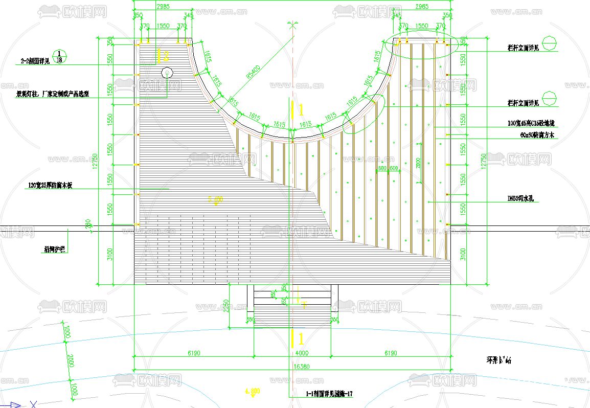 温州坦前小区全套景观CAD施工图下载（渲染图3）