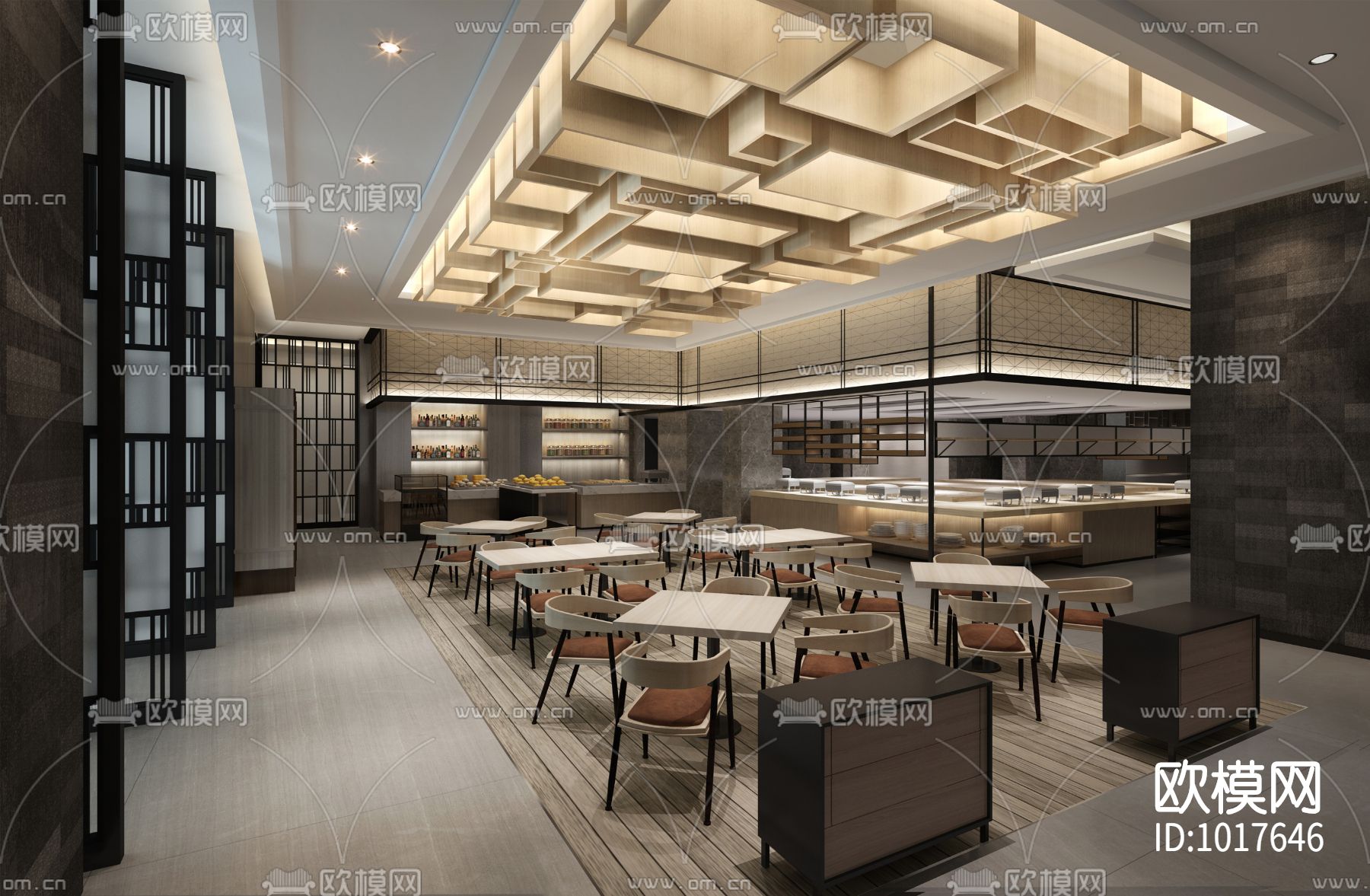 上海康桥万豪酒店室内装修施工图下载（渲染图3）