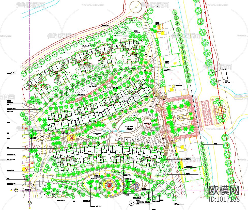 中海康城全套景观CAD施工图下载（渲染图4）