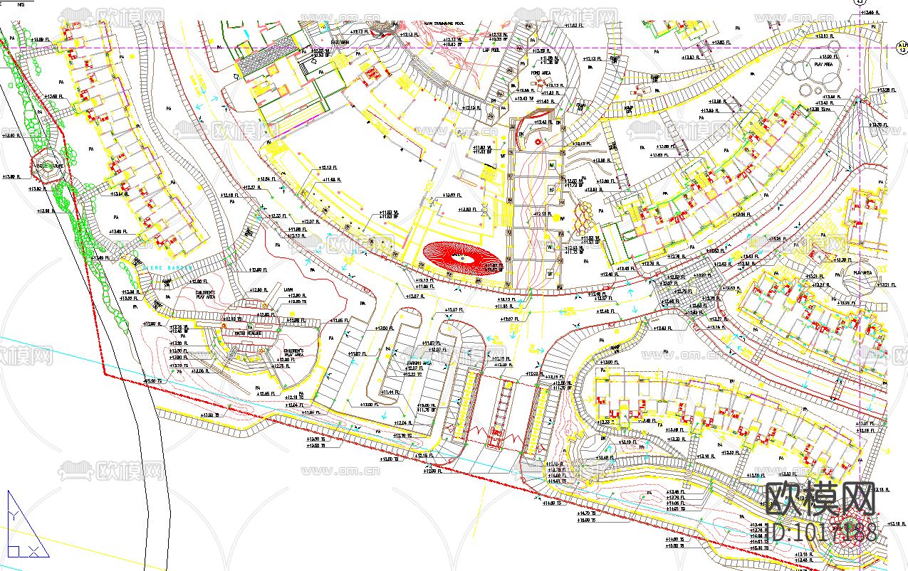 中海康城全套景观CAD施工图下载（渲染图5）