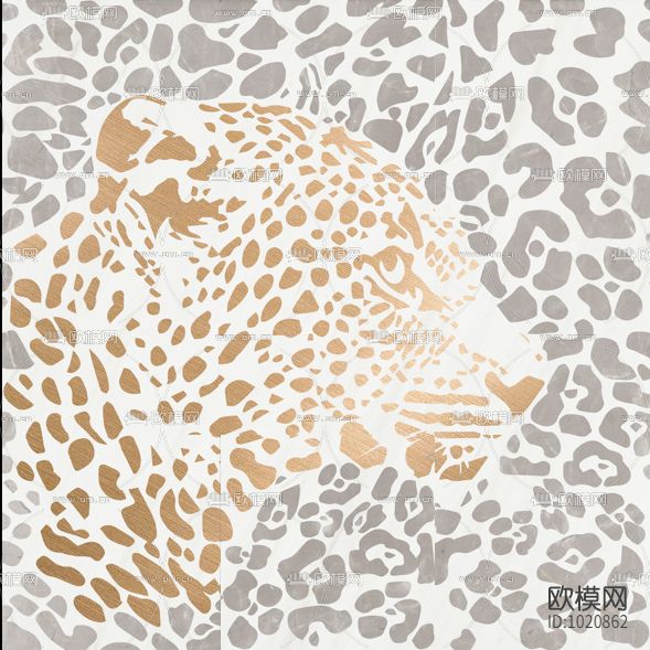 米洛西新奢主义石材拼花贴图下载（渲染图1）