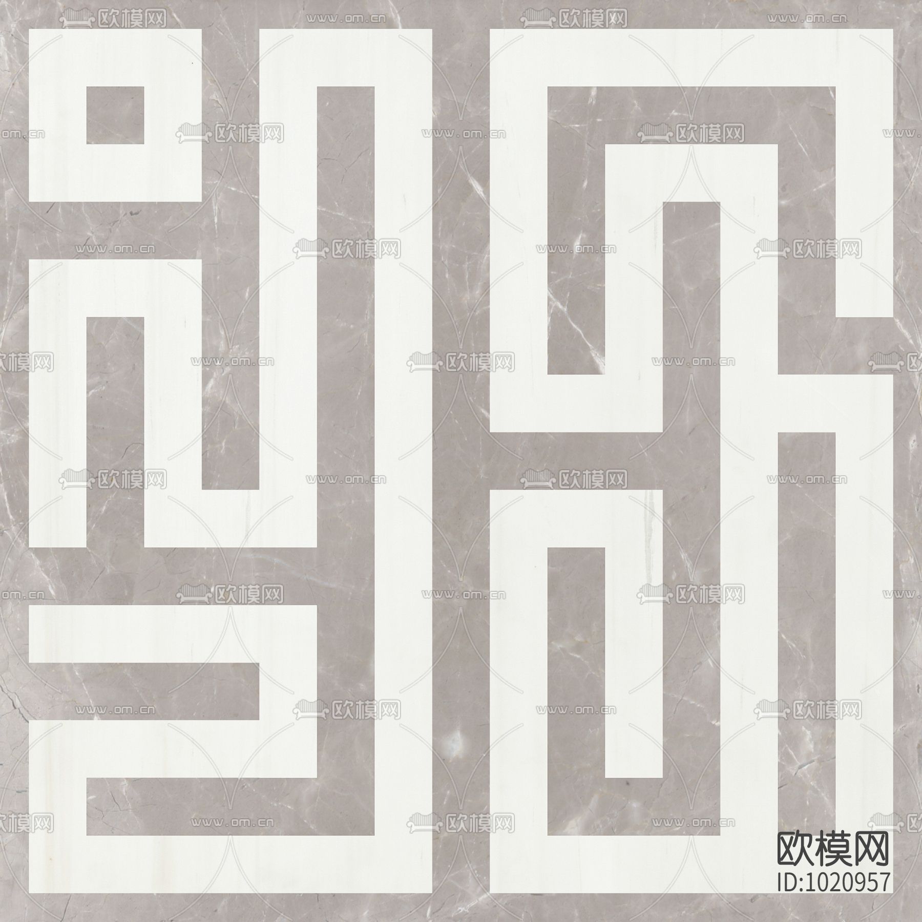 米洛西大美东方石材拼花贴图下载（渲染图1）