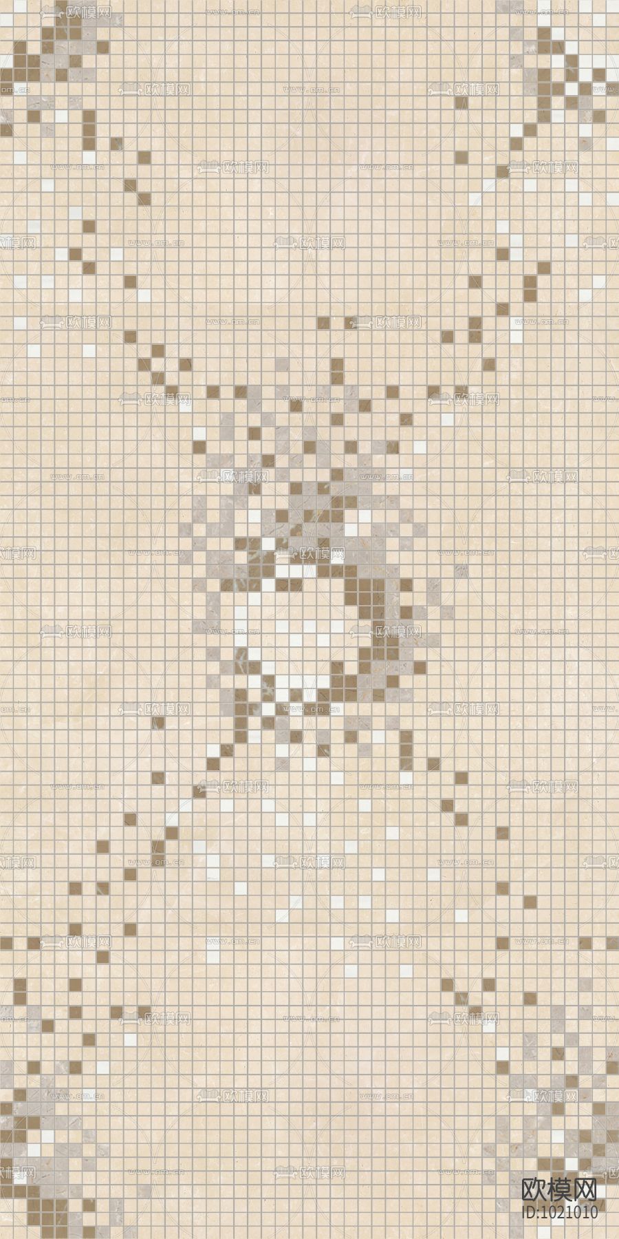 米洛西自由美式石材拼花贴图下载（渲染图2）