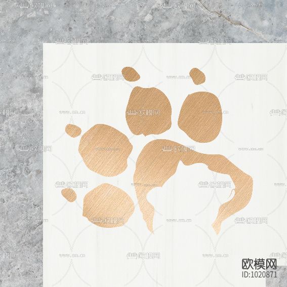 米洛西新奢主义石材拼花贴图下载（渲染图1）