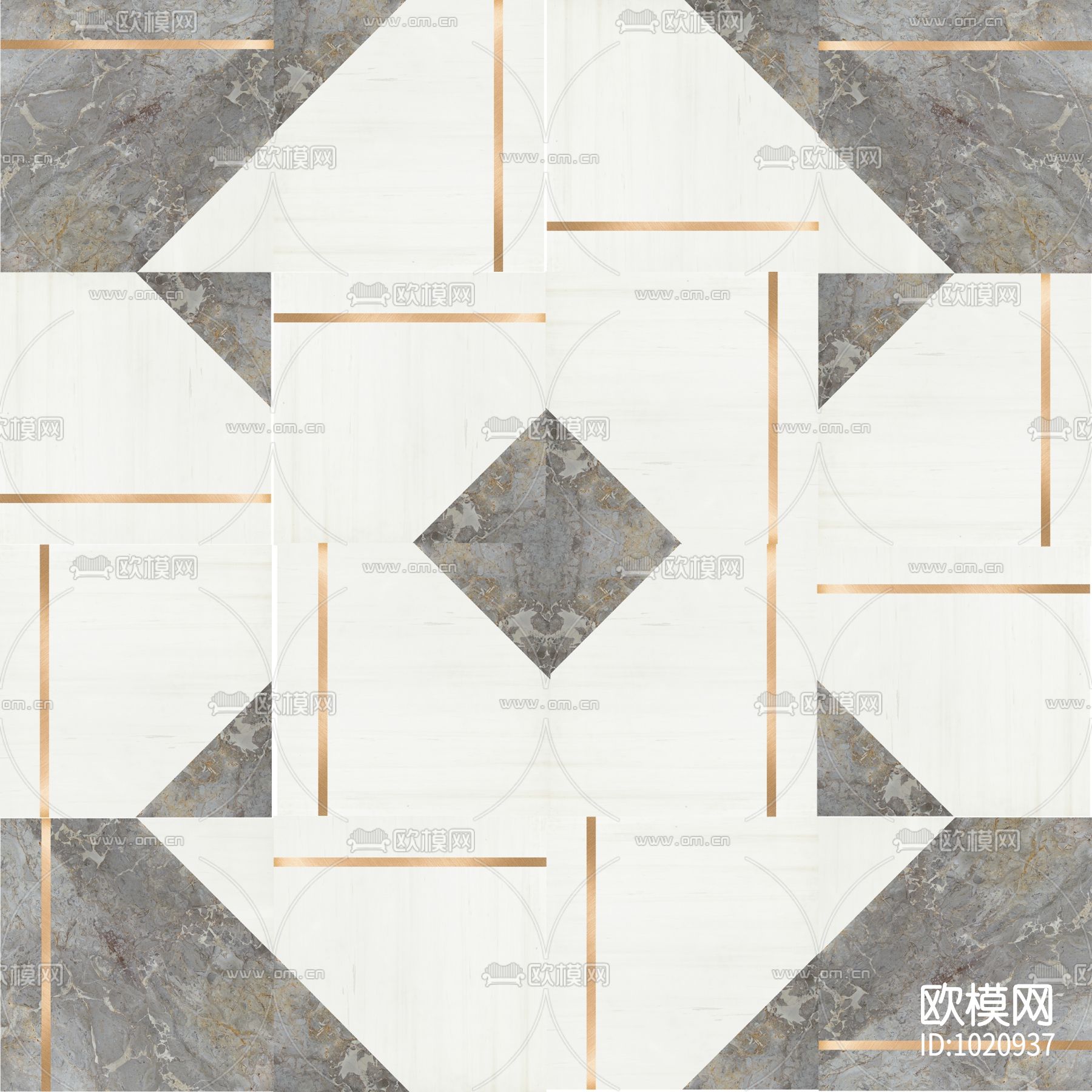 米洛西都市现代石材拼花贴图下载（渲染图5）