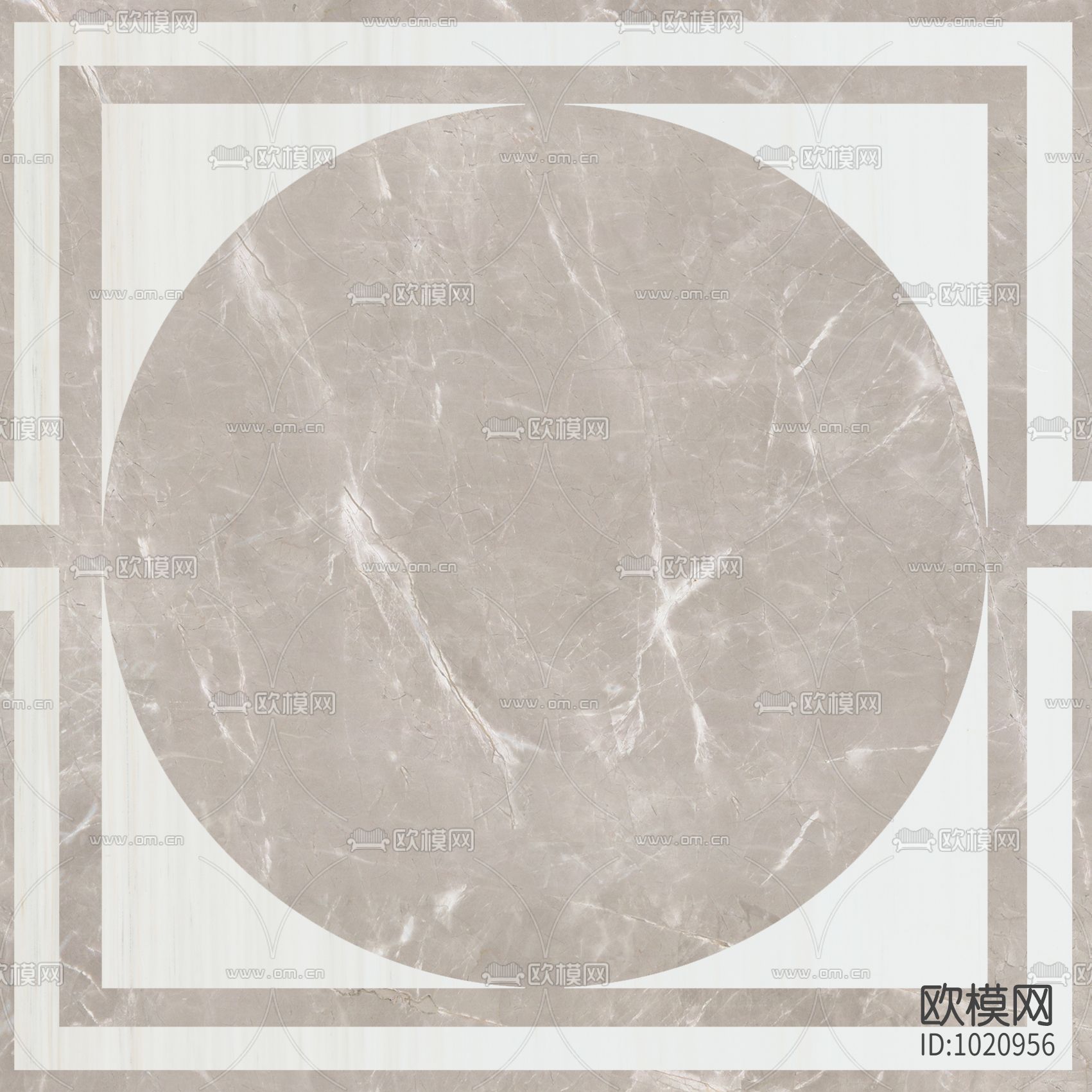 米洛西大美东方石材拼花贴图下载（渲染图2）