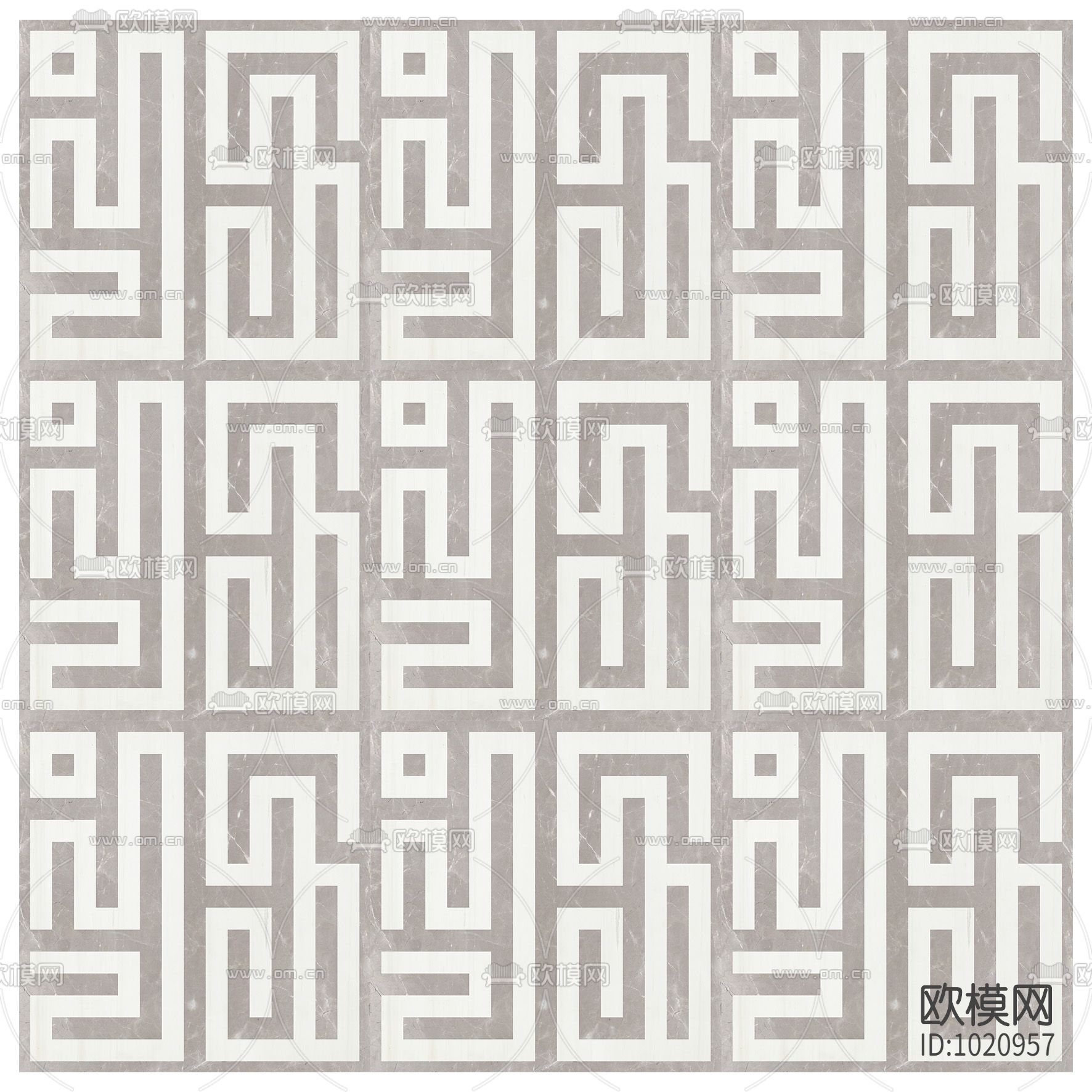 米洛西大美东方石材拼花贴图下载（渲染图6）