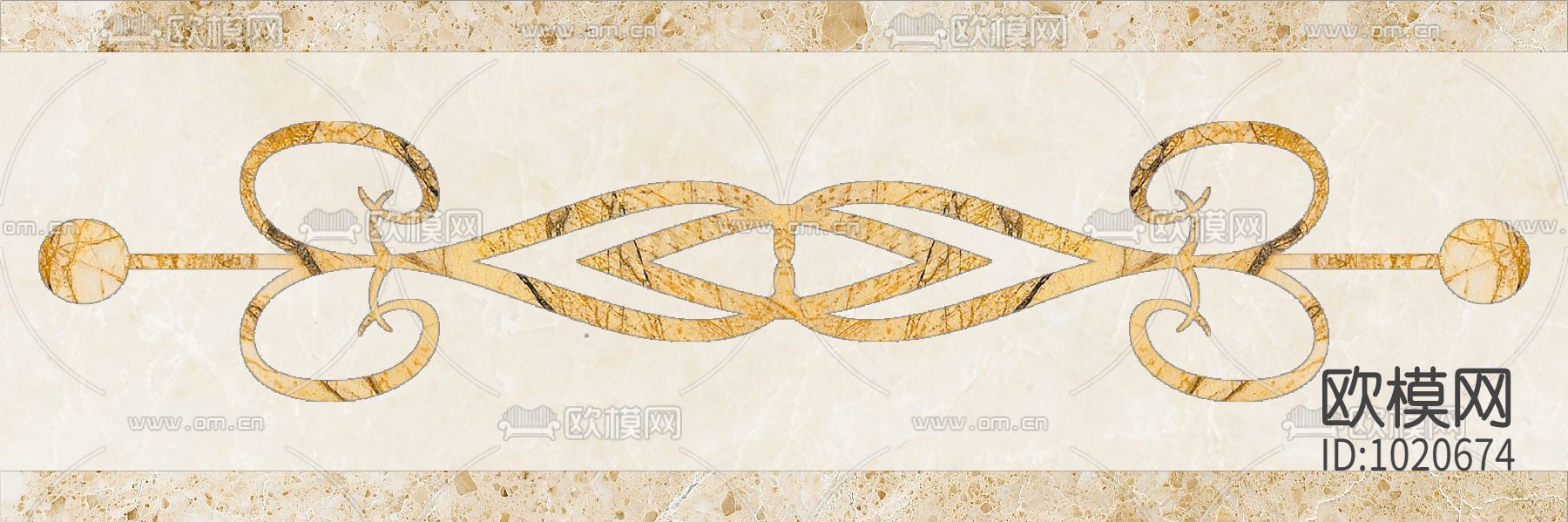 米洛西欧式石材拼花贴图下载（渲染图2）