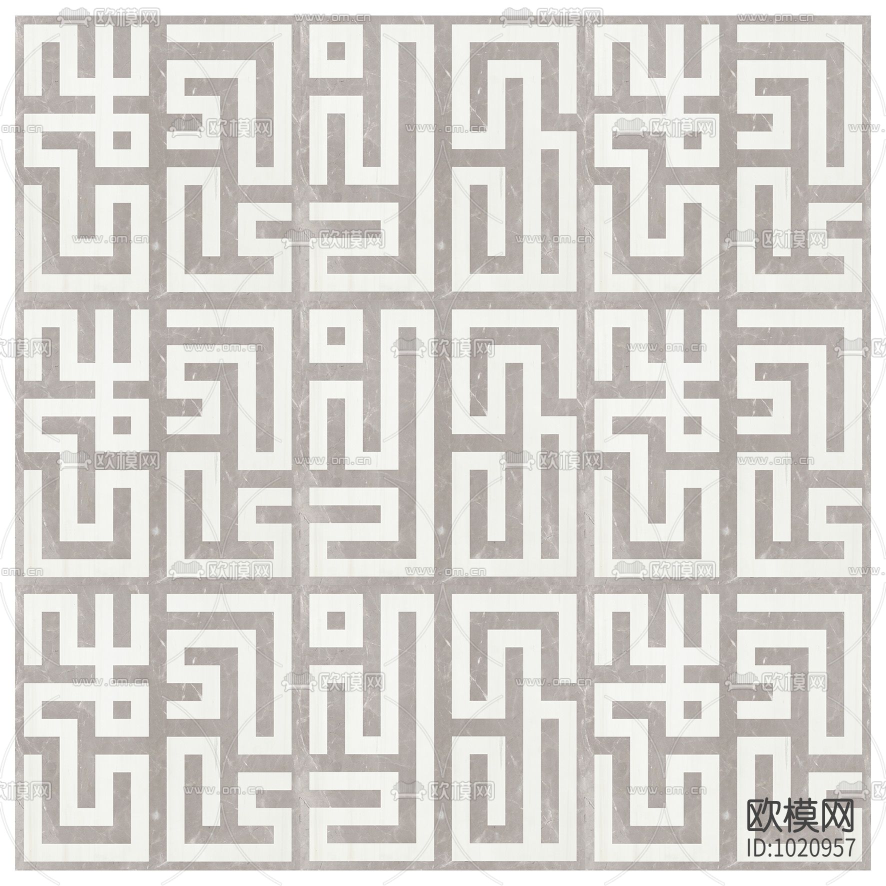 米洛西大美东方石材拼花贴图下载（渲染图5）