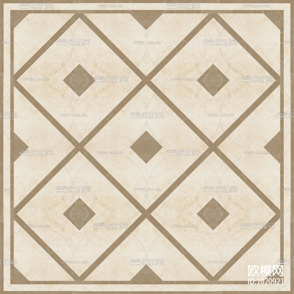 米洛西都市现代石材拼花贴图下载（渲染图1）