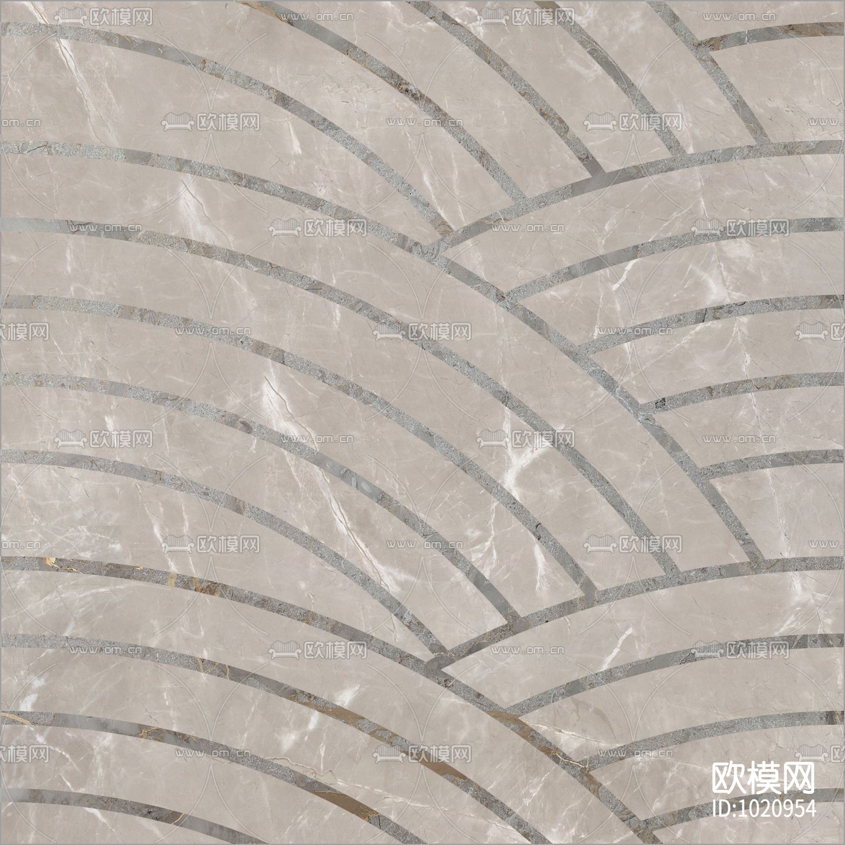 米洛西大美东方石材拼花贴图下载（渲染图6）