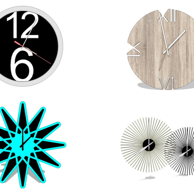  现代时钟挂钟su模型 