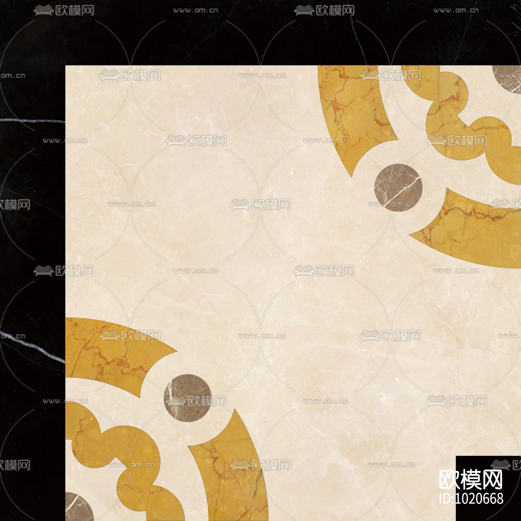 米洛西欧式石材拼花贴图下载（渲染图3）