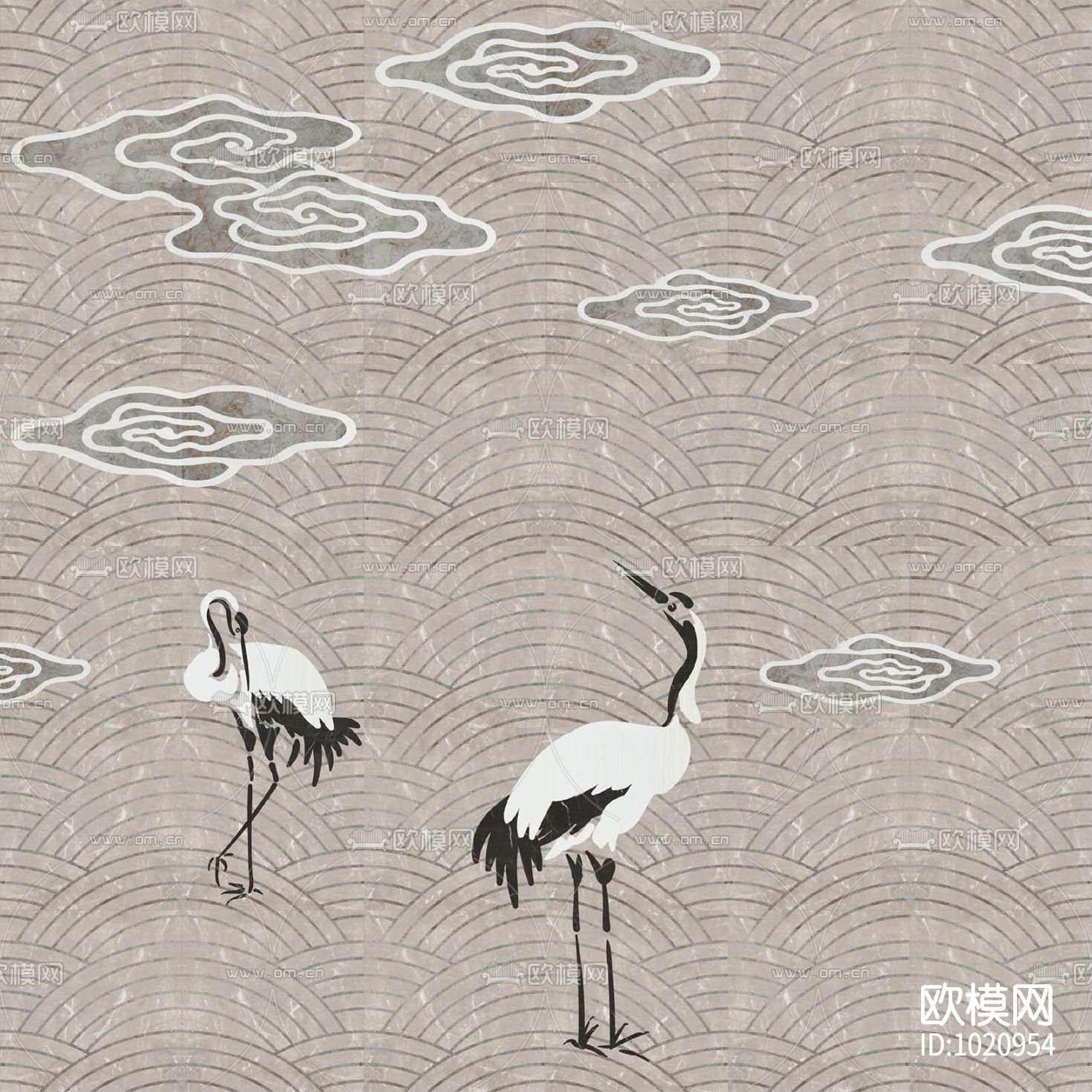 米洛西大美东方石材拼花贴图下载（渲染图7）