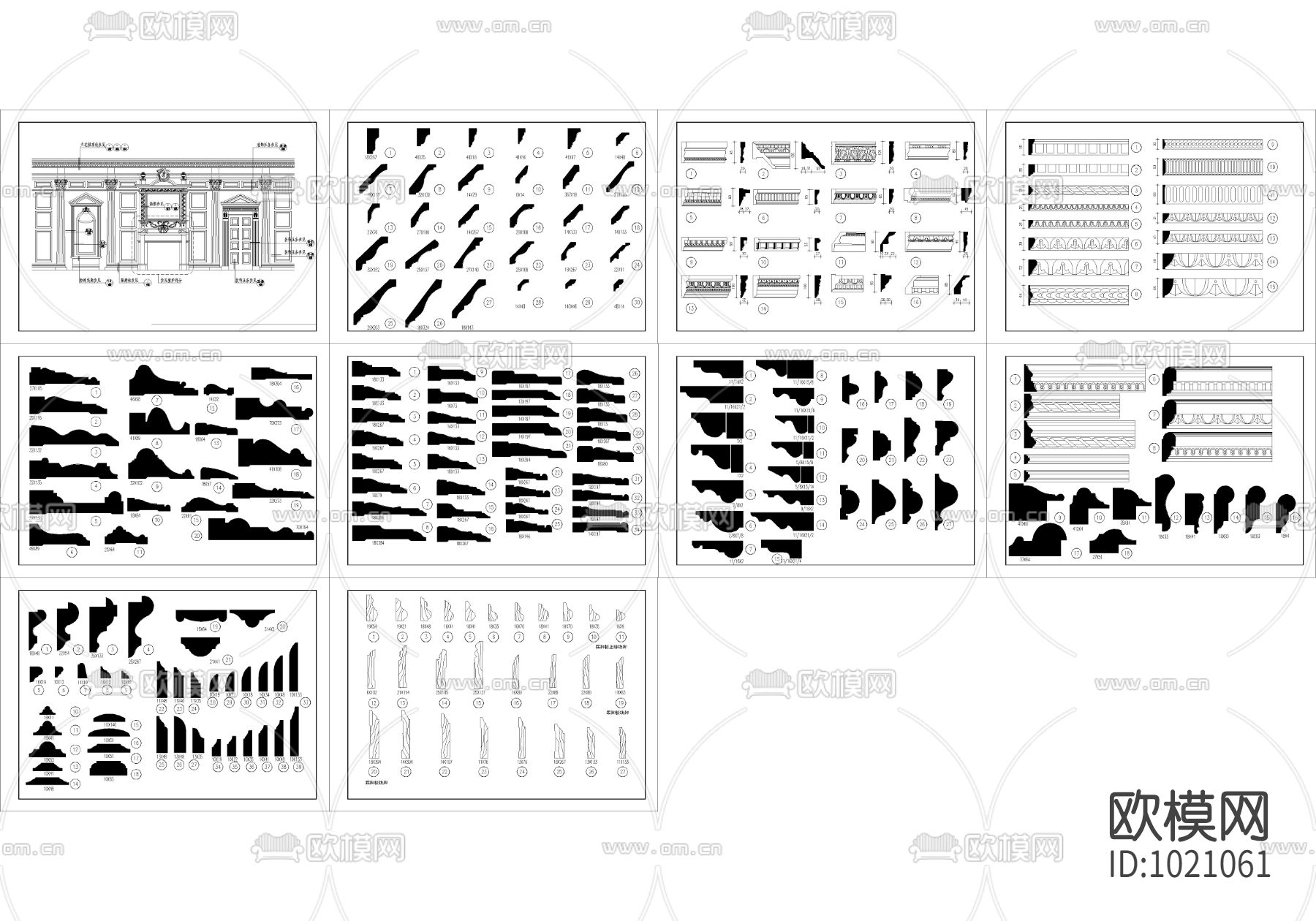 线条踢脚线合集下载