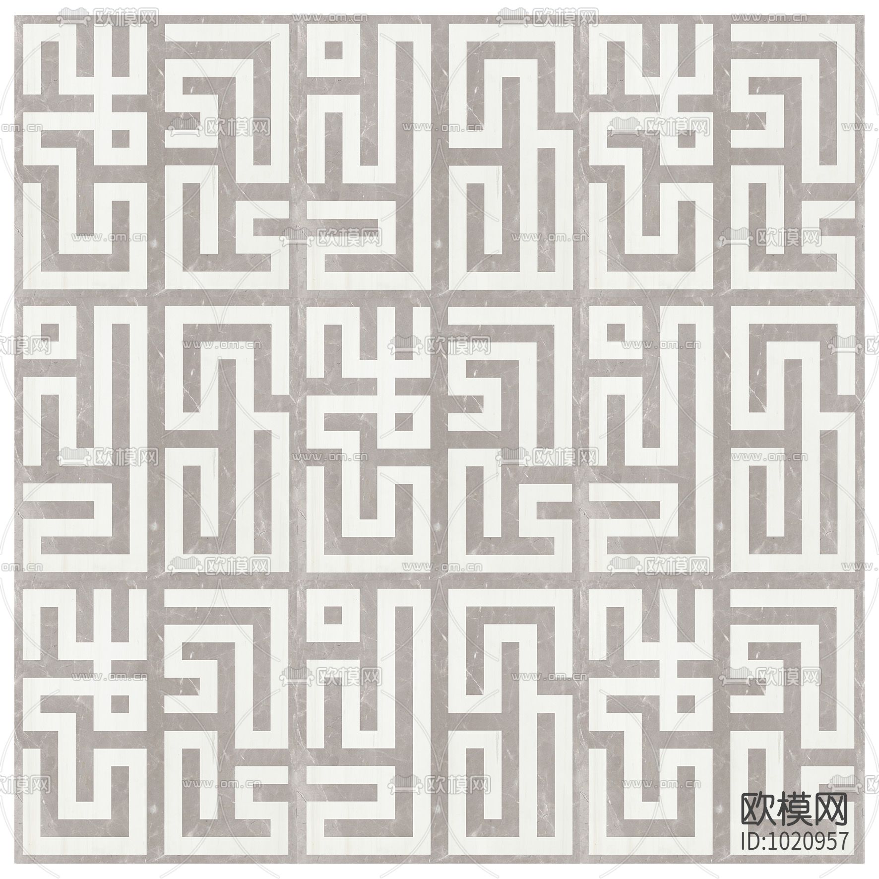 米洛西大美东方石材拼花贴图下载（渲染图7）