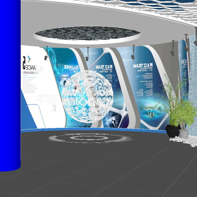  现代科技展厅 科幻馆su模型 