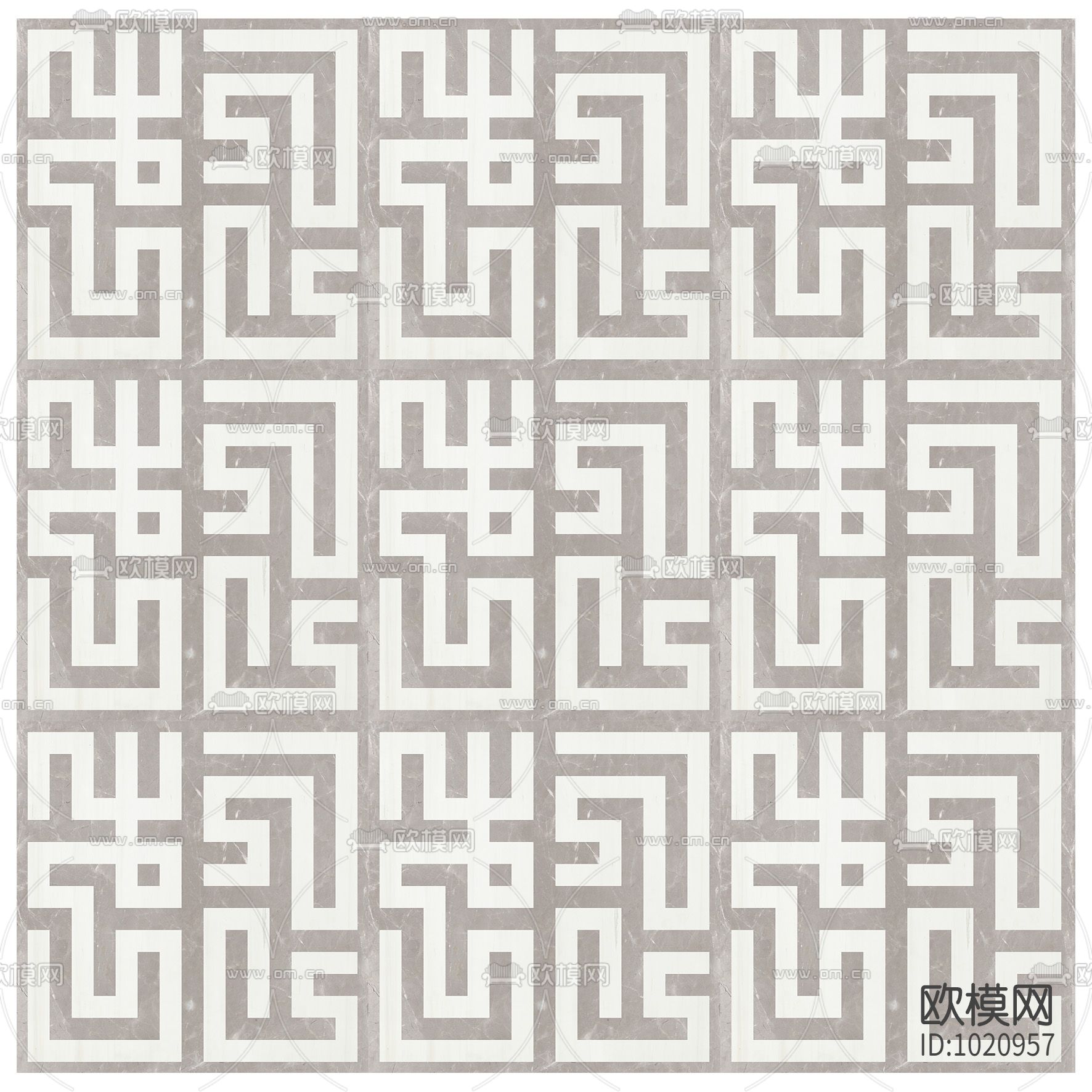 米洛西大美东方石材拼花贴图下载（渲染图4）