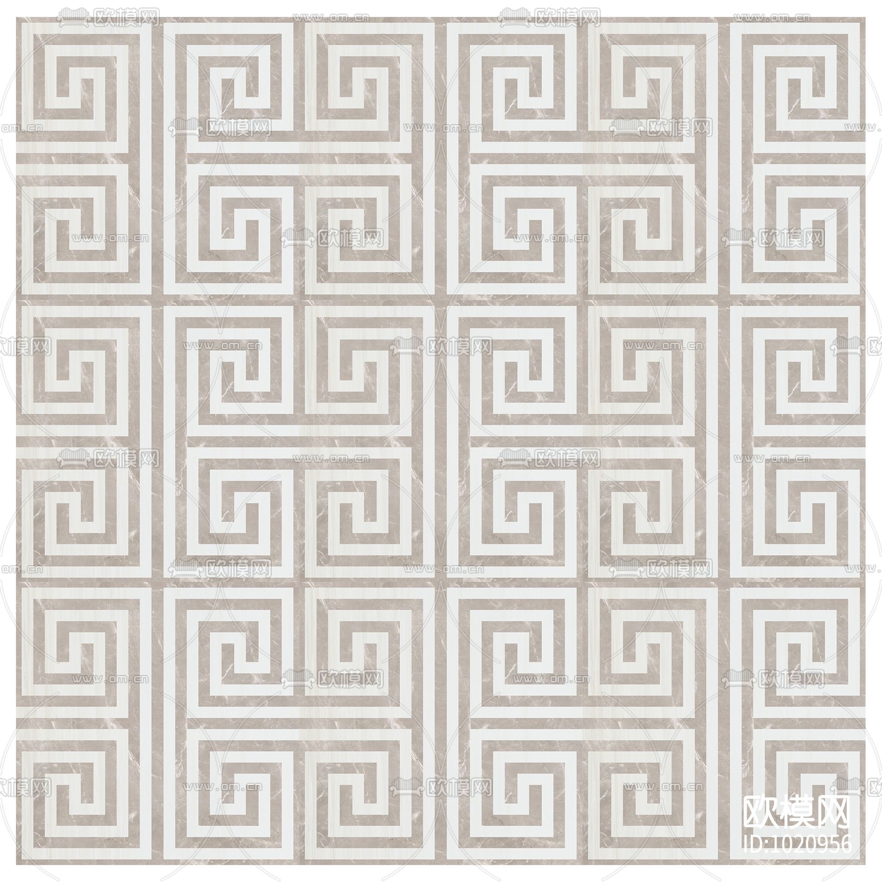 米洛西大美东方石材拼花贴图下载（渲染图3）