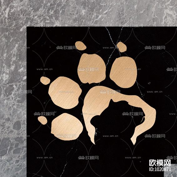 米洛西新奢主义石材拼花贴图下载（渲染图3）