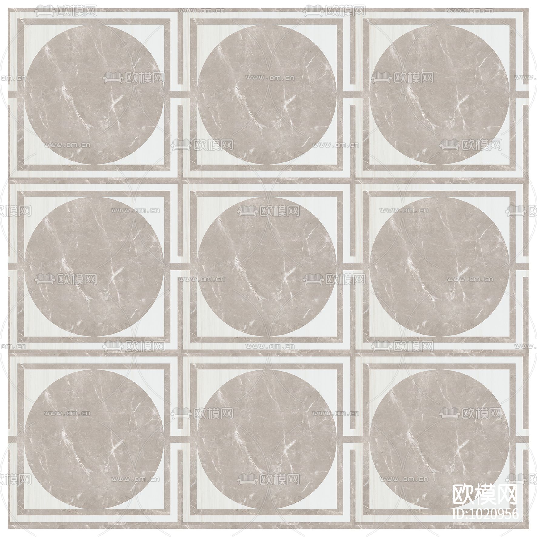 米洛西大美东方石材拼花贴图下载（渲染图4）