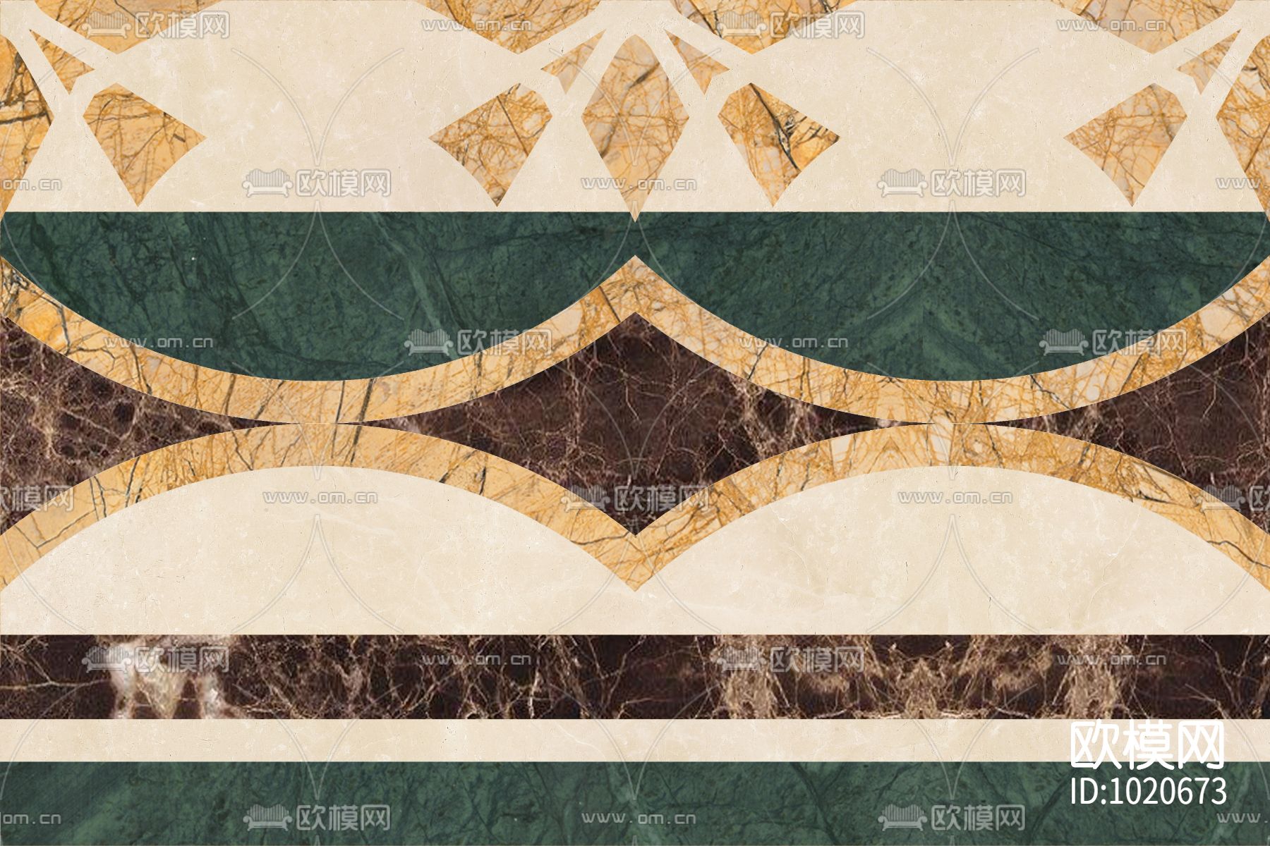 米洛西欧式石材拼花贴图下载（渲染图2）