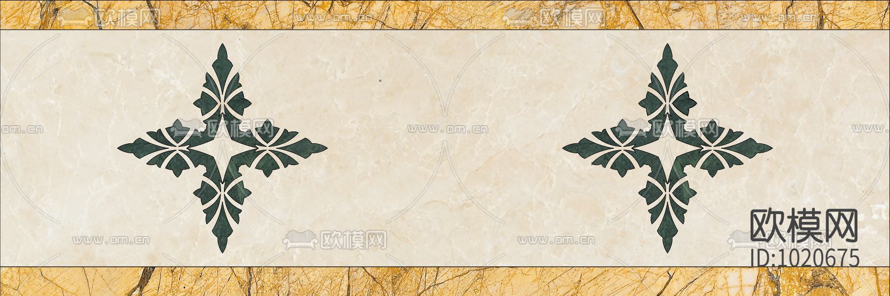 米洛西欧式石材拼花贴图下载（渲染图2）