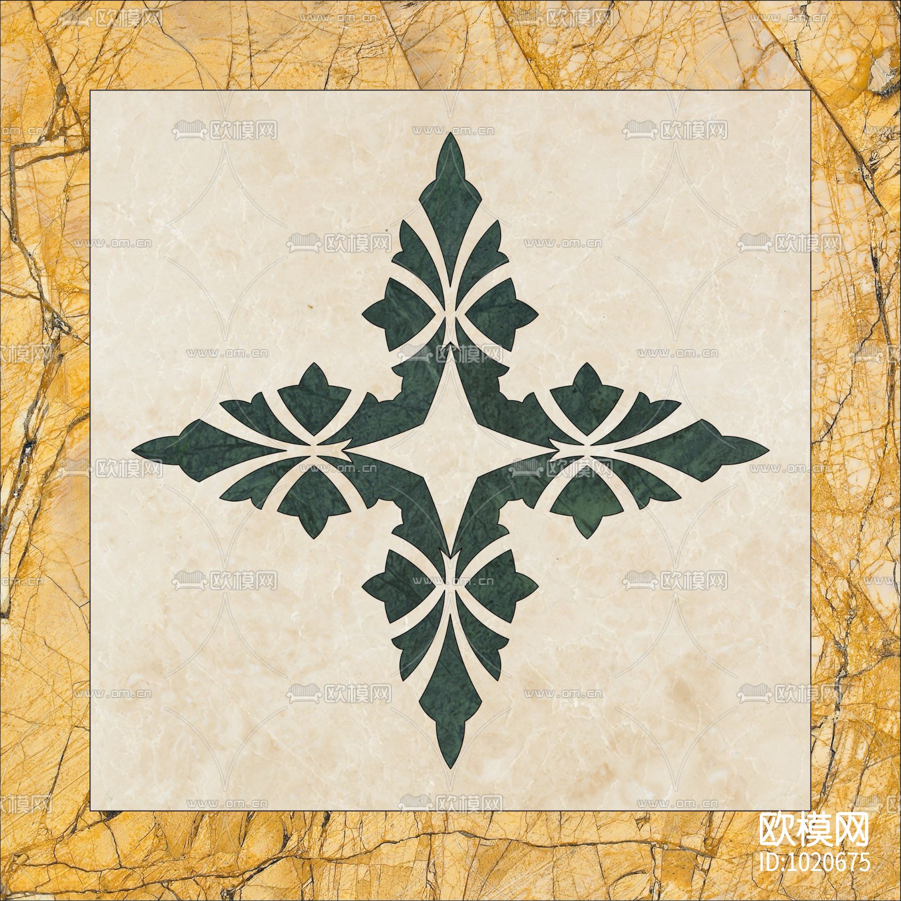 米洛西欧式石材拼花贴图下载（渲染图3）