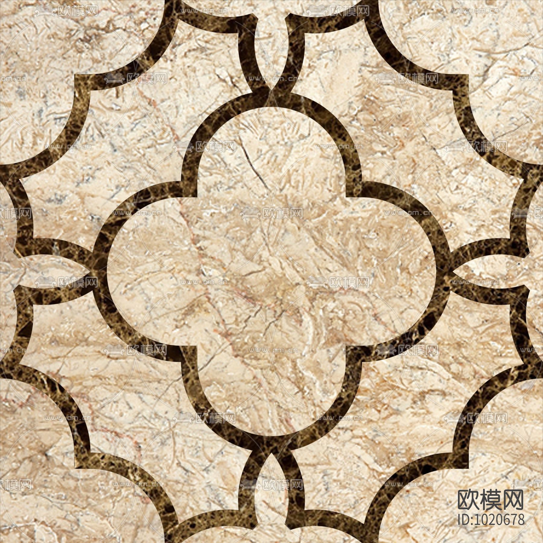 米洛西欧式石材拼花贴图下载（渲染图3）