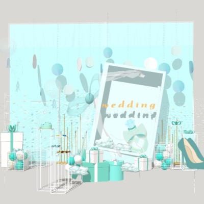  现代婚礼摄影美陈su模型 