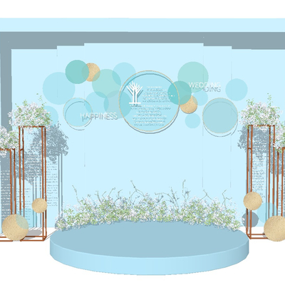  现代婚礼摄影美陈su模型 