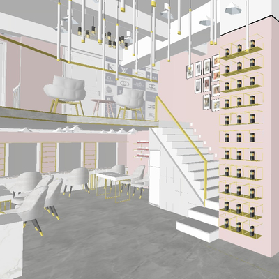  现代理发店su模型 