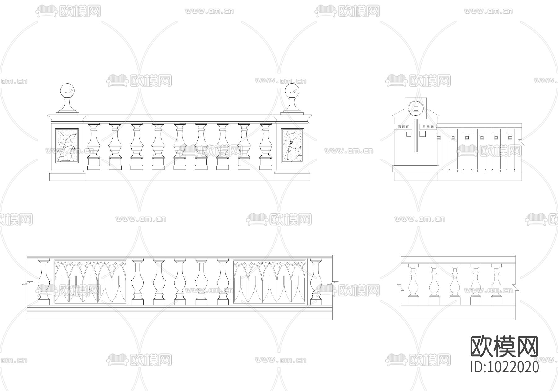 欧式石制护栏下载