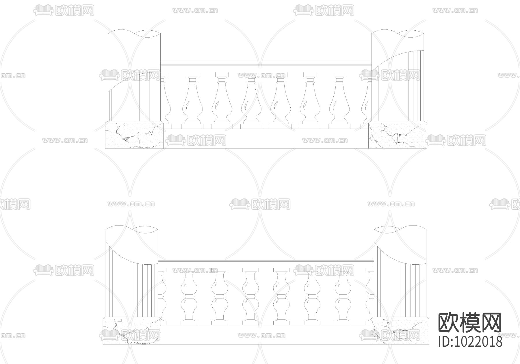 欧式石制护栏下载