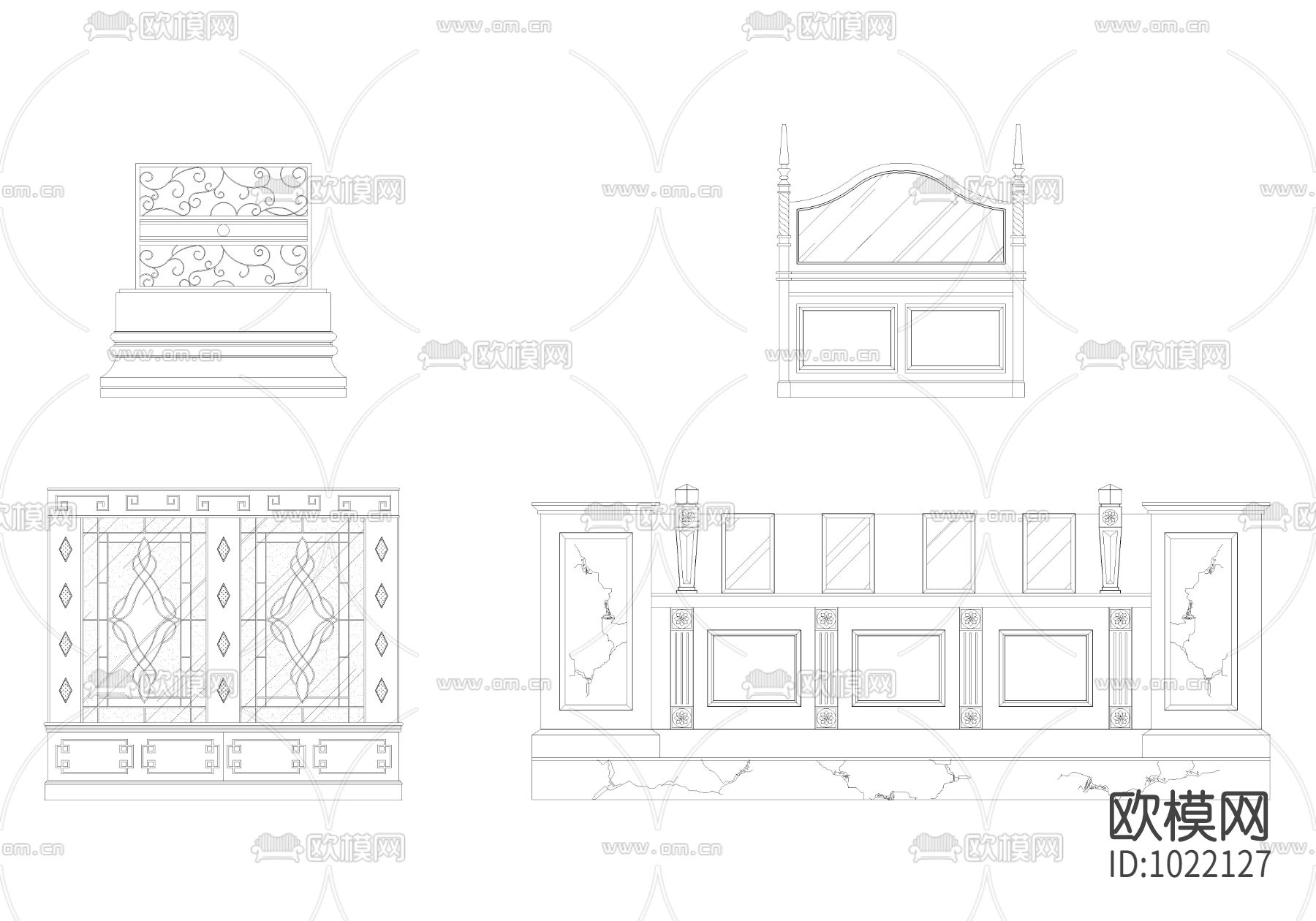 落地屏风半高隔断下载