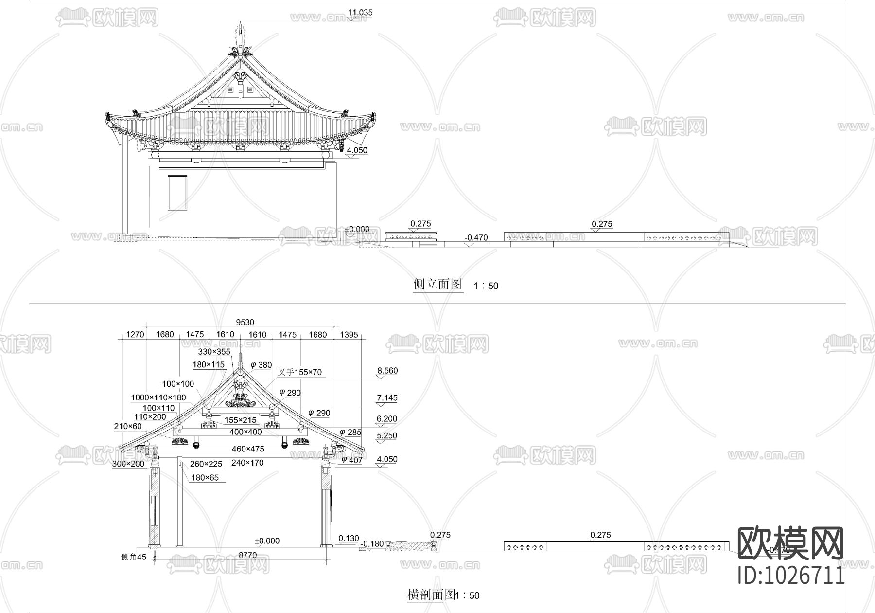 中式殿阁 庙堂下载（渲染图1）