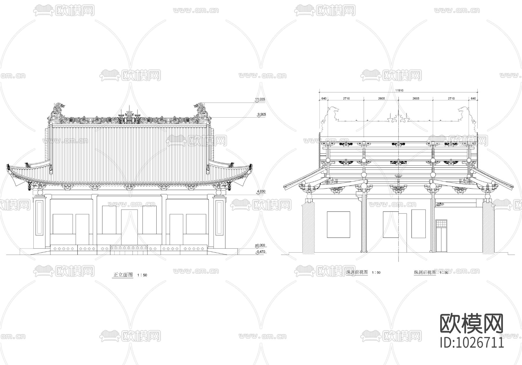 中式殿阁 庙堂下载（渲染图3）