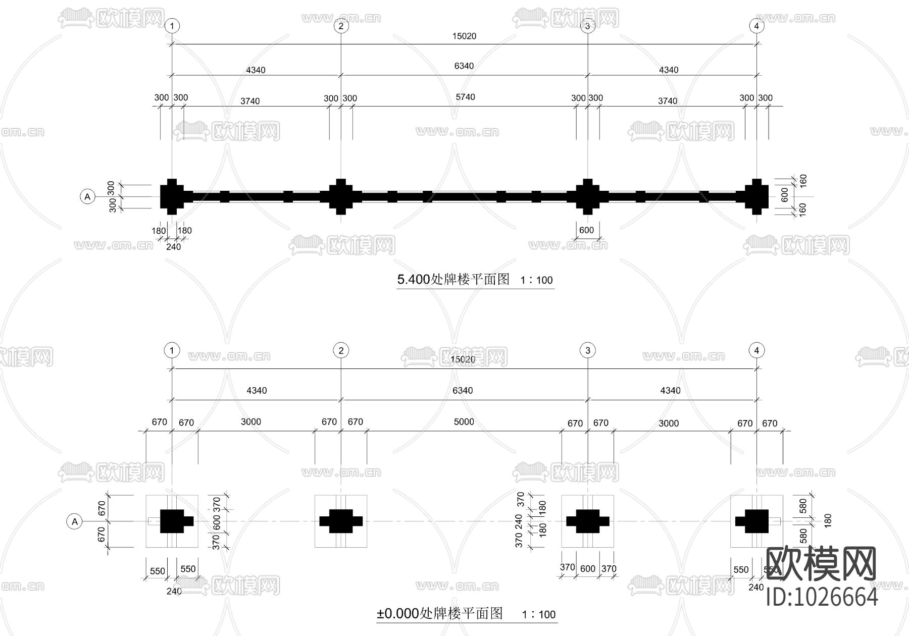 中式石牌楼