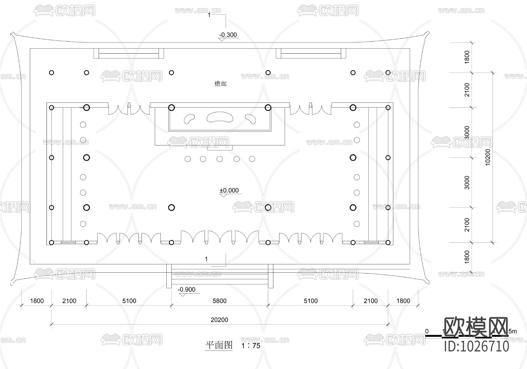 中式殿阁 庙堂下载（渲染图2）