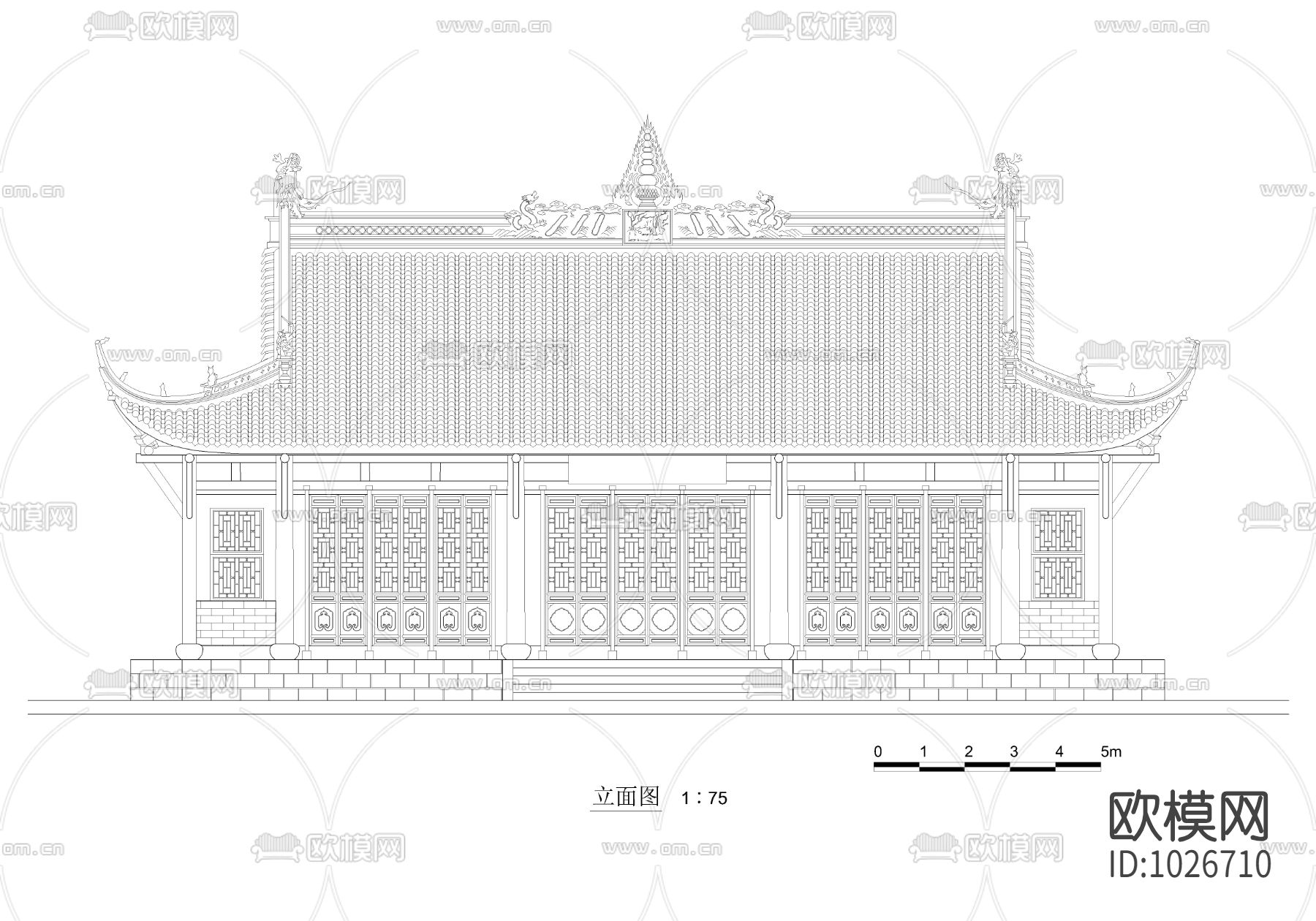 中式殿阁 庙堂下载（渲染图1）