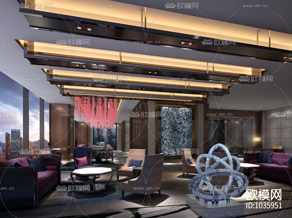 酒店CAD施工图全套+效果图下载（渲染图4）