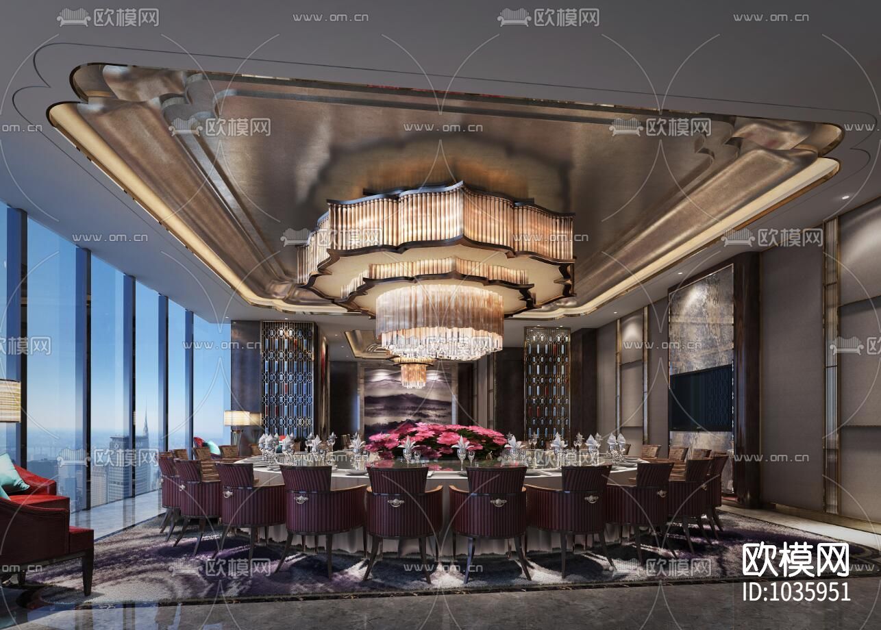 酒店CAD施工图全套+效果图下载（渲染图5）