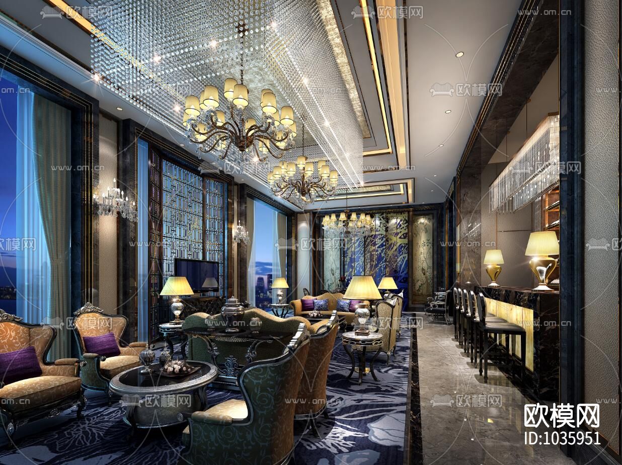 酒店CAD施工图全套+效果图下载（渲染图8）