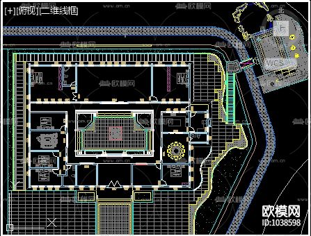 四合院庭院景观设计CAD施工图下载（渲染图3）