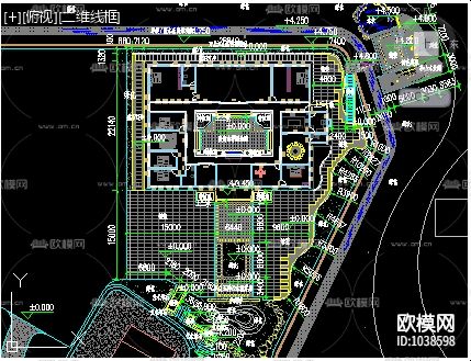 四合院庭院景观设计CAD施工图下载（渲染图1）