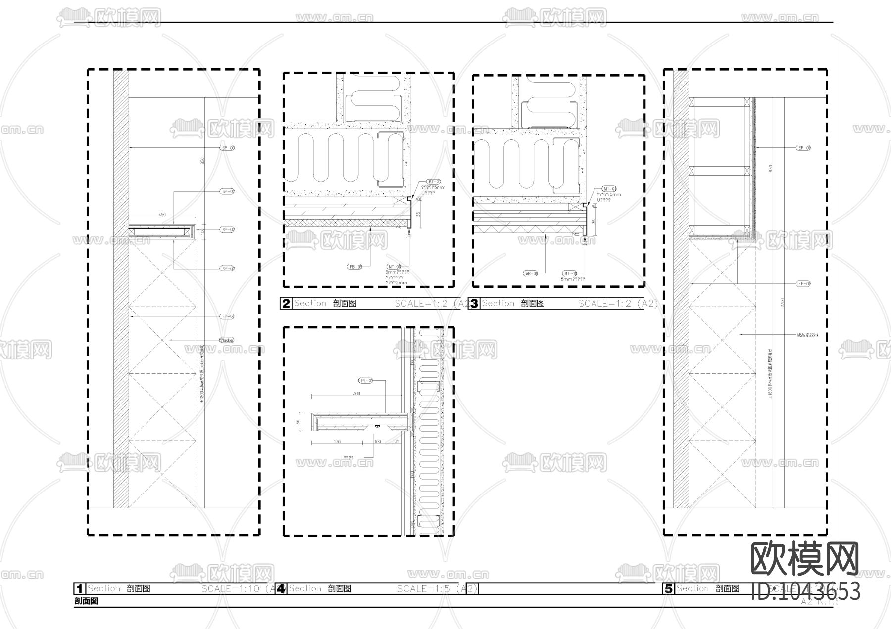 上海恒隆广场毕马威办公楼室内施工图下载（渲染图3）