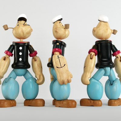 人物大力水手卡通3d模型