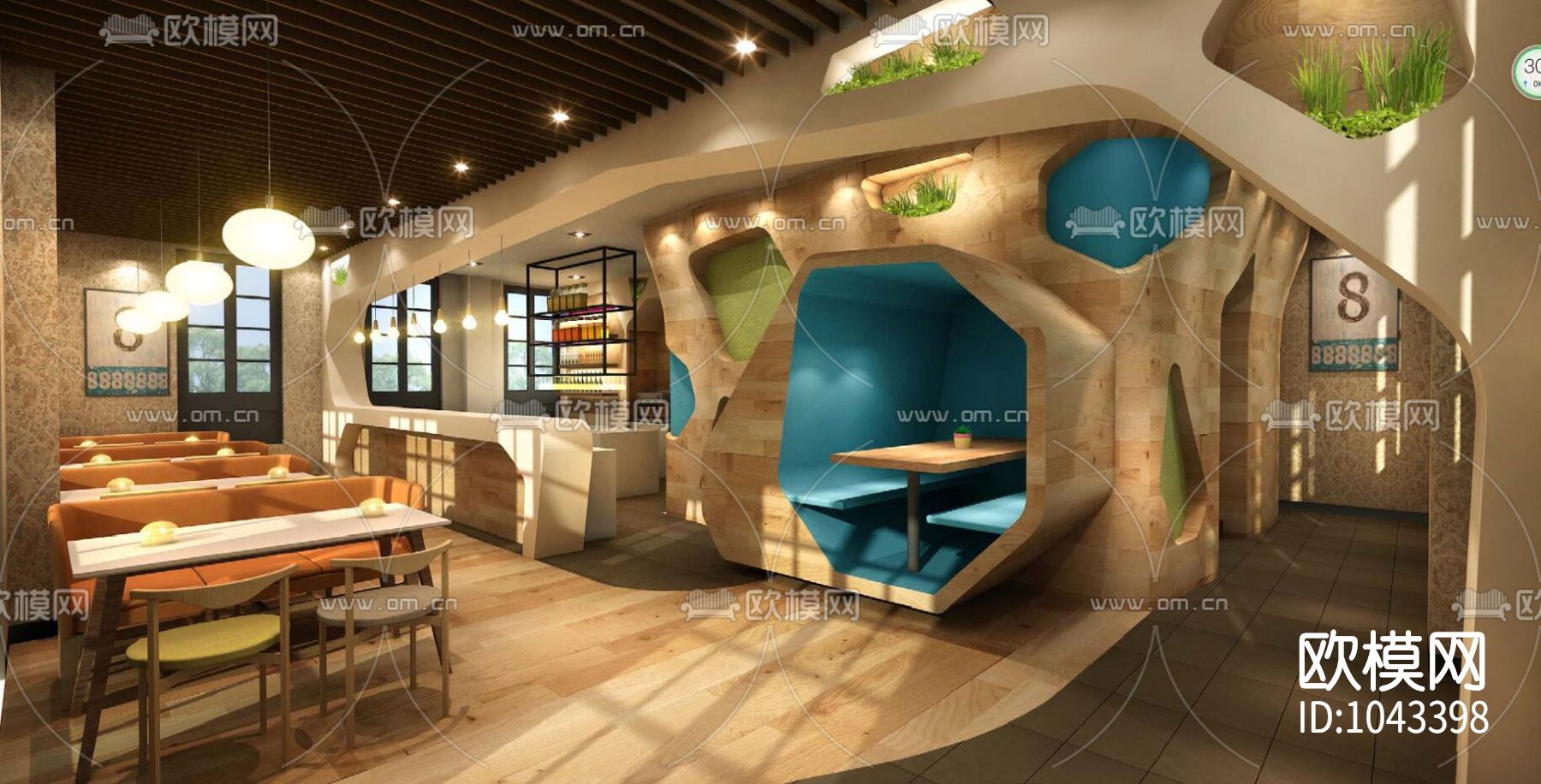 新元素餐厅-迪士尼小镇店装修全套施工图+效果图