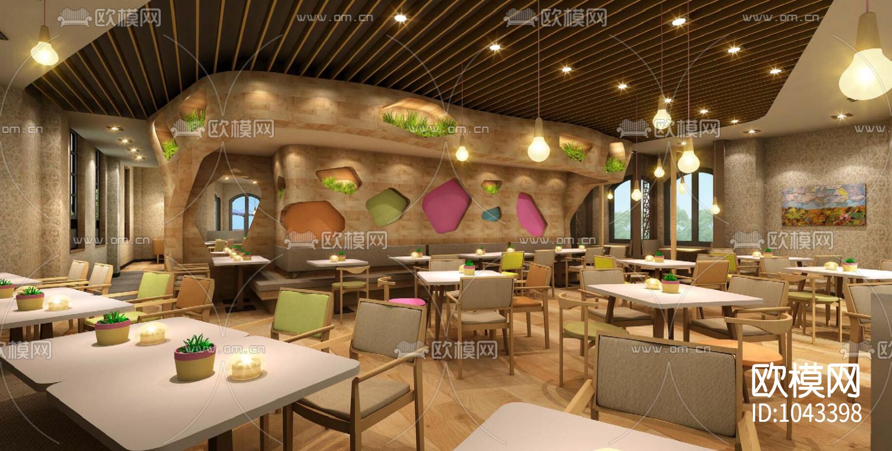 新元素餐厅-迪士尼小镇店装修全套施工图+效果图